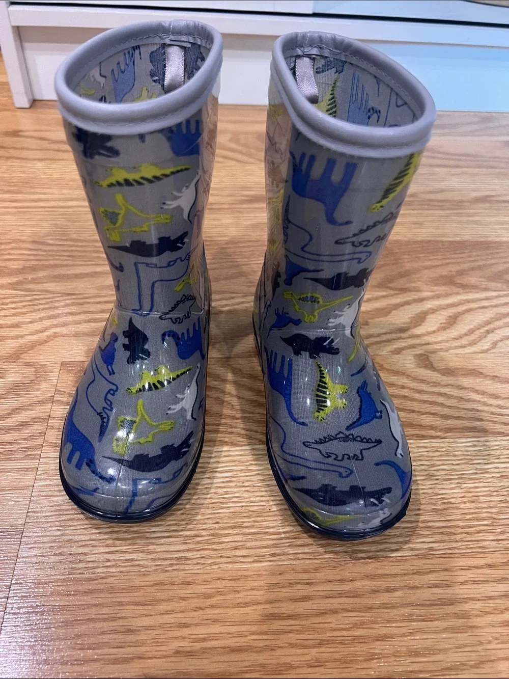 Carter’s Kids' Gray Dinosaur Rain Boots - Waterproof Toddler Boots